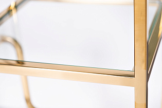 46AS-SH1652-GOLD Стеллаж золотистый/прозр. стекло 90*40*200см_s2