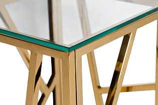 47ED-FS015GOLD	Стол журнальный высокий прозр.стекло/зол.30*30*75_s2
