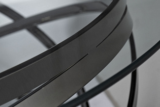 GY-CT8402BL Стол журнальный стекло прозр/темн.хром d120*40см_s2