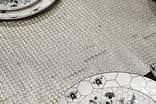 70SW-19001 Текстильная дорожка для стола Брасс бежевая 35*180см_s2