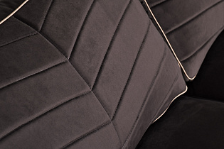 Диван Мадрид Память(Madrid Memory) с кантом трехм. без мех.,велюр серый Riv96_s2