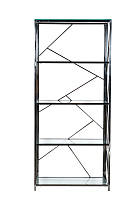 GY-SH8711BL Стеллаж стекло прозр/темн.хром 80*35*180см_s2