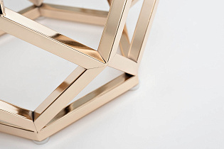 2KF111037-G Стол журнальный с мраморной столешницей d50*62см, цвет опоры золото_s2