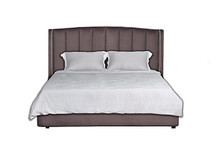 Кровать Odry c подъем.мех. велюр лилово-серый Vel19 186*220*120_s2