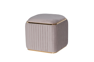 102AN-PUF-1300-SER Пуф Glarus, велюр серый 45*45*45 см_s2