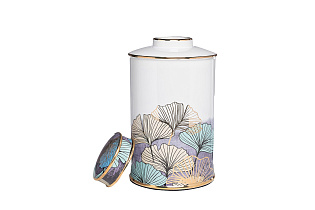 55RD4540L Ваза керамич. с крышкой белая 