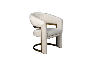 GY-08386 Стул велюр кремовый/матовое золото 67*66*85см_s2