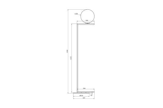 K2GF-825BR Торшер 38*38*185см_s2