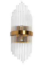 92EL-YG59025 Бра латунь, стекло прозр. 20*11*h.54см_s2