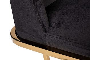 GY-83650 Стул велюр черный/золото 54*56*89см_s2