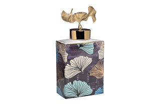 55RD4539S-BL Ваза керам.с крышкой бирюз-серая 