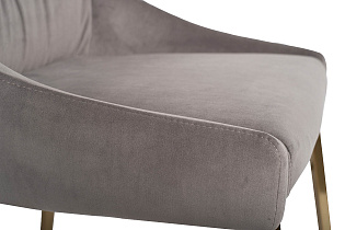 30C-1185 GRE Стул велюр серый на метал.основании 55*62*94см_s2