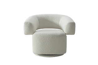 87YY-23071 Кресло поворотное Lugano букле белое 90*76*68см_s2