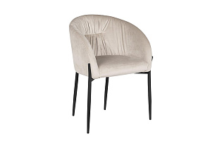 GY-DC8173BL-CR Стул велюр светло-бежевый/черн.металл 53*62*83см_s2