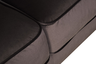 Диван Мадрид Память(Madrid Memory) с кантом трехм. без мех.,велюр серый Riv96_s2