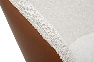 160KD-80070 Стул обеденный, экокожа кремовый/терракота 63*54*83см_s2