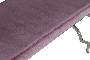 47ED-BEN006-LL Банкетка дымчато-сиреневый велюр/хром 99*43*46см_s2