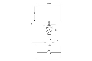 22-88232 Лампа настольная плафон белый h66см_s2