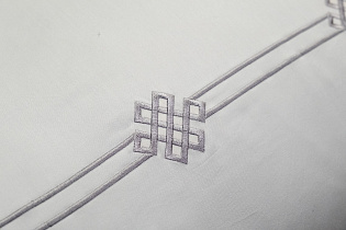 175SMR-17503 Комплект постельного белья с вышивкой Арктик, серый, Семейный (145*210-2шт)_s2