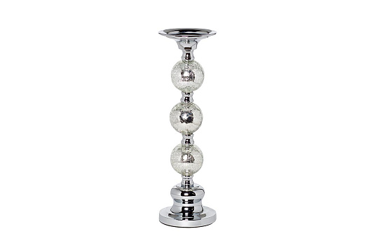 22-86642L Подсвечник никелированный d11*32см_s2