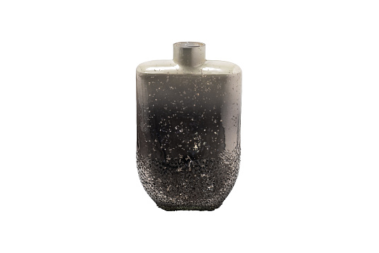 71PN-52209 Ваза декоративная стекл. серо-золотистая 16*9*25см_s2