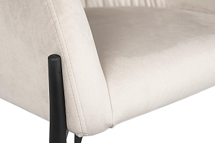 GY-DC8173BL-CR Стул велюр светло-бежевый/черн.металл 53*62*83см_s2