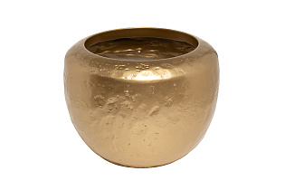 ZS2063-26GL Кашпо с фактурной поверхностью  золото d35*26см_s2