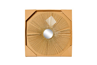 37SM-0533 Зеркало декоративное золотое 38,7*38,7*2,5см, центр.диам.8,5см_s2