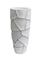 ZSC872-27WH-GL Кашпо d30*69см белое с золотом_s2