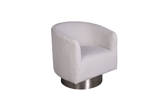 48MY-KRES-2841 SER Кресло вращающееся, иск.каракуль серый 79*74*79cм_s2