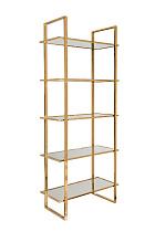 47ED-00401 Стеллаж прозр.стекло/золото 81*40*200см_s2