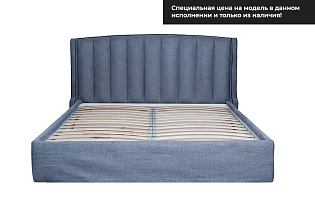 Кровать Odry c подъем.мех. шенилл синий Natur Sin 206*220*120_s2
