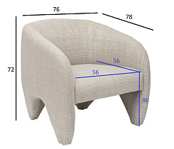 ZW-23081 Кресло Molveno белое 76*78*72см_s2