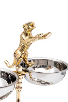 95IM-16534 Подставка д/закусок двухуровневая  н/ж сталь 25*17*29см_s2