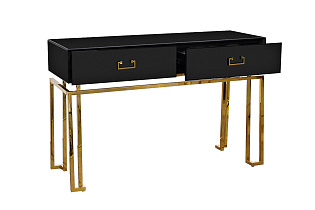 KFG058 Консоль черная 2 ящика  120*42*77см_s2
