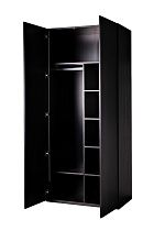 140SA-122BL Шкаф двухдверный с полками цвет черный, дверцы глухие_s2