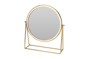 A16000110 Зеркало настольное  металл. цвет золото 33*9*38см_s2