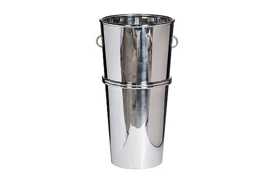 13RXFP3117-SILVER Кашпо высокое напольное цвет серебро d35*70см_s2