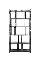 13RXSH3052-SILVER Стеллаж стекло черн./серебро 100*38*200см_s2 1 (превью)
