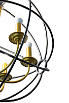 91GH-2020-6 Лампа потолочная Сфера латунь/черный d.56см h.60см_s2