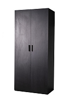140SA-122BL Шкаф двухдверный с полками цвет черный, дверцы глухие_s2