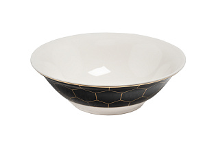 26FC-SAL-HONEYCOMB-15 Салатник HONEYCOMB чёрно-золотая деколь 15см (6)_s2