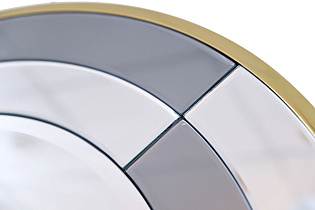 KFG091 Зеркало в двухцветной зеркальной раме/золото d91см_s2
