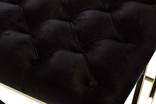 GY-BEN7835GOLD-BL Банкетка велюр черный/золото 110*42*46см_s2