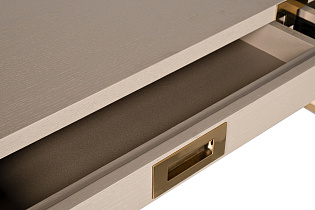 46AS-D4084-TP Стол письменный светлый шпон/золото 130*50*78см_s2