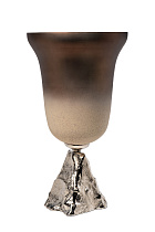 71PN-31706 Ваза стекл. матовая на металл. основании d25*45см_s2