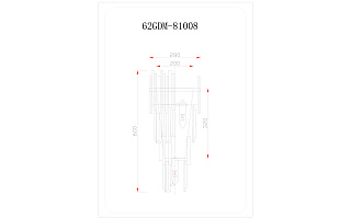 62GDM-81008 Бра Виктория (Vittoria) M золото 27*17*54см_s2