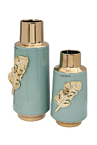 55RD6345L Ваза керамическая с золотым декором15*14*38см_s2