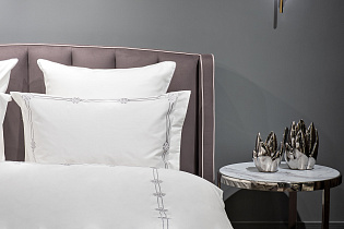 175SMR-17503 Комплект постельного белья с вышивкой Арктик, серый, Семейный (145*210-2шт)_s2