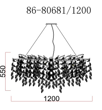 86-80681 Люстра d.120*45 см, металл цвет золото_s2